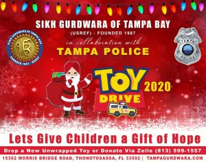 ♥️ TAMPA GURDWARA TOY DRIVE 2020 IN COLLABORATION WITH TAMPA POLICE